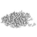親指ねじ フルスレッド ラウンドヘッドナーリングツイストねじ M3 x 10mm 80個入り