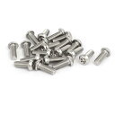 ボタンヘッドトルクスネジ 304ステンレススチール シルバートーン パンヘッドソケットキャップスタイル M6x16mm 20個入り