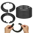 PATIKIL 76.5mm 配管カバープレート 9 個 壁プリットフランジパイプカバーデコレーションエスカッションプレートカラーフランジウォーターパイプカバーデコレーション PP プラスチック壁パイプチューブホール用 黒(3)