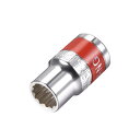 13 mmドライブ 12mm 12ポイント?浅いソケット?レッドバンド付き?Cr-Vスチール