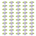 PATIKIL 15mm 小さなサテンリボンローズ 50個 生地 花飾り 紫色 葉と一緒に DIYクラフトウェディングデコレーションに最適です。