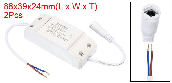 PATIKIL 8-12W 300mA LEDドライバー 2個 AC 100-240V 出力 24-36V DC メスコネクタ...