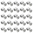PATIKIL 5.3x6mm ワイヤーロープクリップ 25個の金属ケーブルクランプ3.5mm単一穴ワイヤー ロックロープフィッティングクリップ M4x0.7mmねじ付きケーブル用(3)