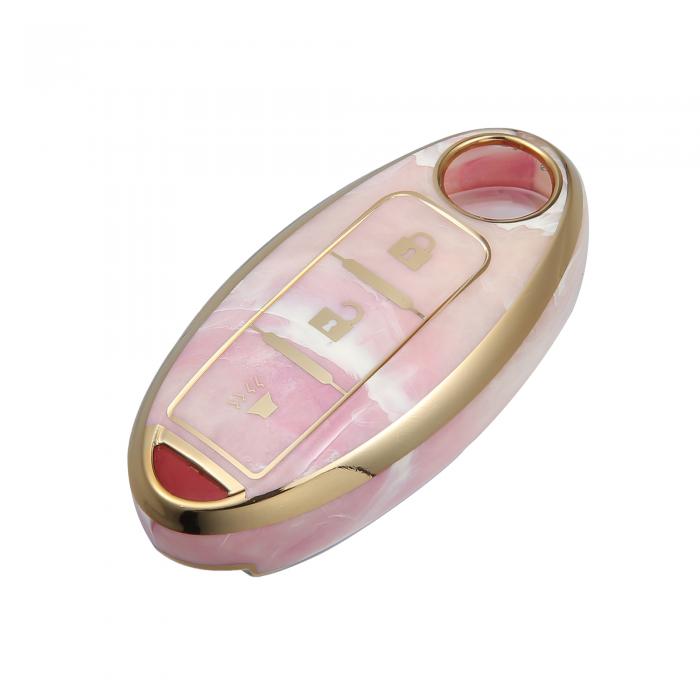 A ABSOPRO 車のキーフォブカバーケース Nis sanに対応 Serena E51 E52 Skylineに対応 ソフト TPU ピン..