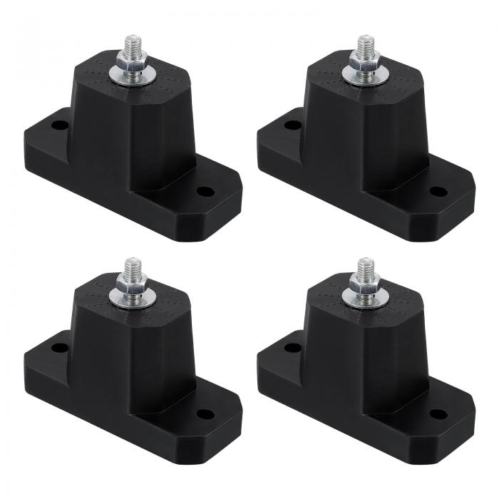 4個4.43x1.18x2.36インチのアンチバイブレーションアイソレーターマウントブ ラケット ゴム製ショック..