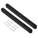 引き出しスライド 5セット180mm - プラスチック製引き出しレール ネジ付き キャビネット引き出しベッドサイドテーブルワードローブドレッサー用 サイドマウント溝入りガイドレール(黒)