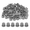 100個のナイロンプラスチックホールプラグ 2/5"(10mm)丸ドリルねじ穴プラグカバー キッチンキャビネット家具用のロック プラスチックプラグ挿入エンドキャップ ディープグレー