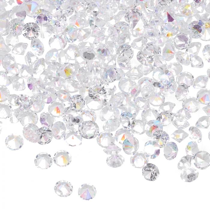 16800個のウェディングテーブルスキャッターコンフェッティダイヤモンド 3 mmミニ水晶アクリルフェイクダイヤモンドラインストーン テーブルセンターピース装飾花瓶フィラービーズ（シャイニーホワイト）