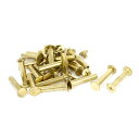 バインドネジ 結合ネジ レザースクラップブック用 ブラスメッキ 5x25mm 20個