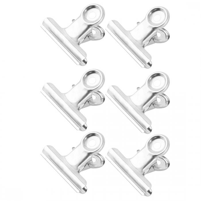 ブルドッグクリップ 紙ホルダー オフィス 学校用 チケット ファイルクランプ 6個