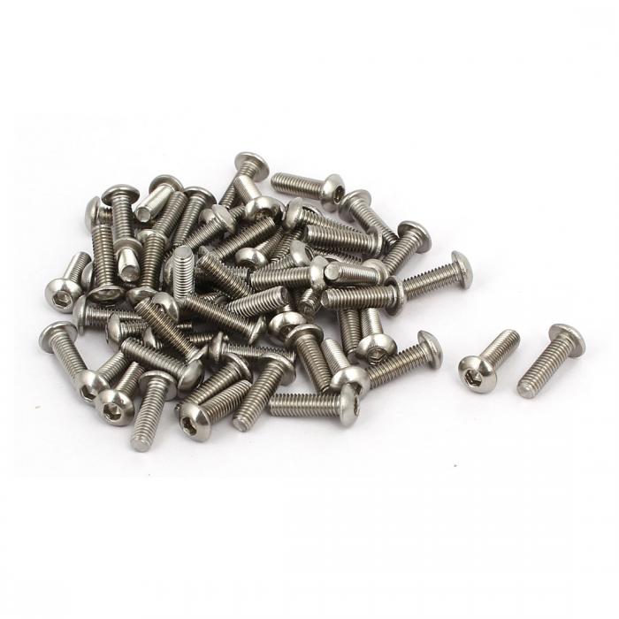 トラスネジ 六角ネジ ボルト キャップ 304ステンレス製 M3x10mm 60個入