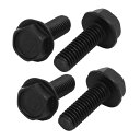 左手スレッドネジ メタル製 カットマシン用 ブラック M6x17mm 4個入(4)