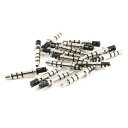 3.5mmオスプラグオーディオ はんだコネクタ 3.5mmx6mmx27mm 4ポール 15個入り