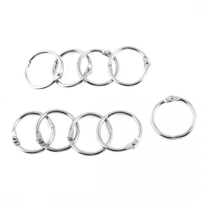 キーホルダー ステープル ブック バインダー ルーズ リーフスナップリング 24mmの直径 9個入