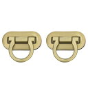 ターンロッククラスプ 合金 財布閉鎖ツイスト バックル DIY ハンドバッグ ウォレット クラフト メイキング用 42mm x 20mm 2個(ブロンズトーン)