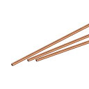 銅ラウンドチューブ 2mm OD 0.25mm壁厚さ 300mm長さ パイプチューブ 3個入り