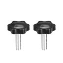 クランプつまみ ノブグリップ クランプねじノブ M10 x 35mm プラスチック メタル 2個入り