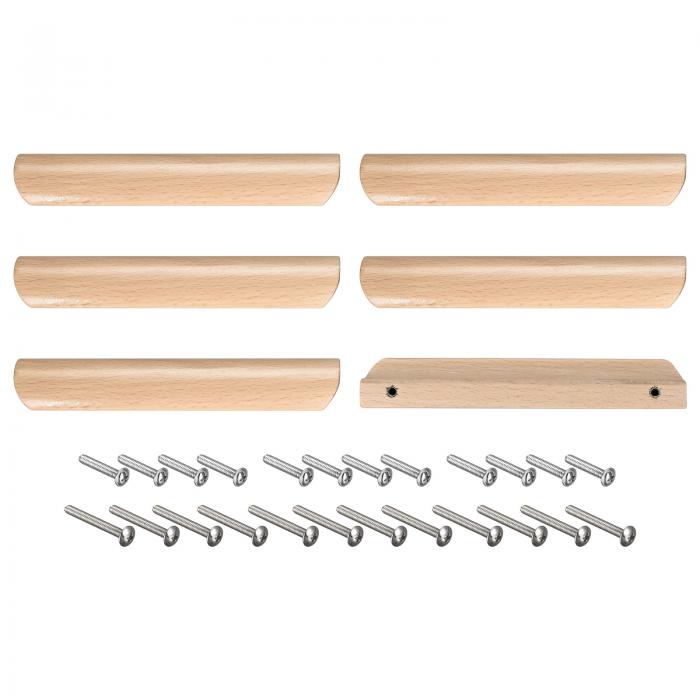 引き出し取っ手 180mm長さ ウッドエッジ ドアノブ ドレッサーハンドル 食器棚 家具交換用 取り付けネジ..