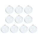 PATIKIL 80 mm 透明なプラスチック オーナメントボール, 10個 クリスマスの飾り ハンギングオーナメントボール ホリデー ウェディング パーティー 家の装飾用