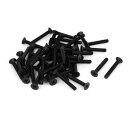 ネジ 皿ボルト フラットヘッド ブラック ナイロン 1mmピッチ M6x40mm 50個入り