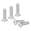 M9.5-0.8 x 18mm 100個 フラットラウンドヘッドスクリュー 304ステンレス鋼 プラスドライブ マシンスクリュー 金物 ファスナー 家具接続