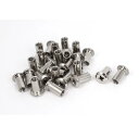バレルナット ヘッド M6x17mm シルバートーン 25枚入り(4)