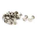 バインドネジ バインディングポスト レザー財布ベルト用 シルバートーン M5x10 mm 13セット
