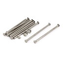 ネジポスト ベルトバックル バインディングボルト レザーファスナー 適用穴径5 mm オスM5x4 mm 10セット