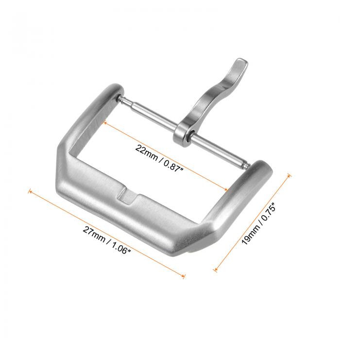 ウォッチ ブラッシュド SUS304 ナローサイドタイプバックル ステンレス鋼 ブラッシュ仕上げ 時計バンド用 22mm 3