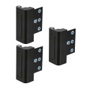 ホームセキュリティドアロック ドア補強ロック 7.6 cmストップ付き 800ポンド抵抗 フロントドアキックインセキュリティプロテクター 内開きドアラッチ用 ブ...