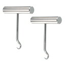 PATIKIL テニスラケットストリングアシストプーラー 2個 ステンレス鋼 ラケットプルフックストリングツール バドミントン スカッシュ用 シルバートーン