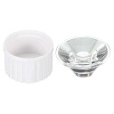 PATIKIL 20 mm LEDレンズ 45度 プラスチックホルダー付き 8セット アクリル 光学レンズ 1W 3WハイパワーLEDライト用 ホワイト 透明