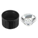 PATIKIL 20 mm LEDレンズ 8度 プラスチックホルダー付き 8セット アクリル 光学レンズ 1W 3WハイパワーLEDライト用 ブラック 透明
