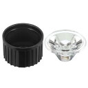 PATIKIL 20 mm LEDレンズ 30度 プラスチックホルダー付き 8セット アクリル 光学レンズ 1W 3WハイパワーLEDライト用 ブラック 透明