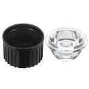 PATIKIL 20 mm LEDレンズ 90度 プラスチックホルダー付き 8セット アクリル 光学レンズ 1W 3WハイパワーLEDライト用 ブラック 透明