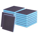 細かい研磨スポンジブロック 240-320グリット フォームサンディングブロックパッド キッチンメタルウッド乾式壁の研磨用 120 x 100 x 12 mm パープル 16個入り