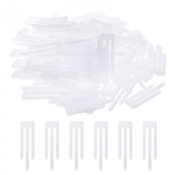 シャツ固定クリップ シャツクリップ プラスチック 長さ39mm ホワイト ワニはさみ ネクタイ ズボン 靴下 服を畳む 300個入り