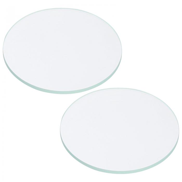 PATIKIL 55x2 mm直径 懐中電灯のガラスレンズ 2個 ポリッシュエッジガラスレンズ LED光源レンズ 手持ち..