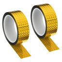 PATIKIL マスキングテープ 反射クラフトラップ プリズムテープ 35mm x 50m 2ロール ホログラフィック 反射 自己粘着 DIY用 包装装飾用 ゴ...