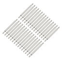 スプリングバーピン 19mm x 1.5mm x 0.8mm ダブルフリンジ 316ステンレススチール ウォッチバンドピン交換用 ウォッチラグリンクピン 30個(4)
