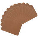 アイロン接着ワッペン 衣類の修理用 布パッチコットン装飾 衣類 パンツ バッグ用 76 mm x 108 mm ブラウン 12個