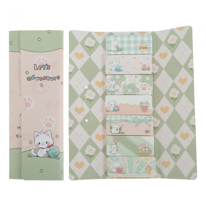 GLIDESMOOTH インデックスシール 見出し 付箋 ポストイット かわいい フィルム分類 自己粘着 長方形 20..