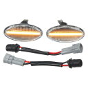 A ABSOPRO LEDサイドマーカーリピーターインジケーター 方向指示灯 GJ6A-51-120E Mazdaに対応 3に対応 2004-2009 プラスチック クリアレンズ アンバーライト シーケンシャルフロー 1ペア