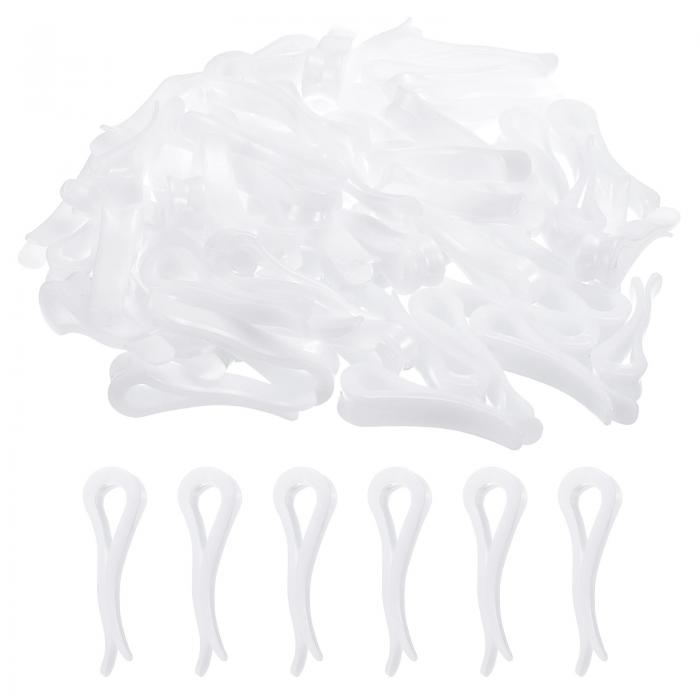 ワニホルダー 耐用 プラスチック製 長さ39mm ホワイト U字型 シャツクリップ ネクタイ ズボン 靴下 服を畳む 200個入り