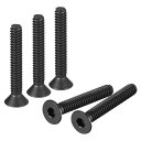 キャップボルト キャップスクリュー フラットヘッドソケットキャップねじ 黒酸化物 10.9グレード炭素鋼 #4-40x3/4