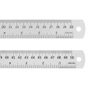 スチールルーラー 30cm & 50cmメートル法英語定規 変換表付き金属定規セット 直定規ミリ定規測定ツール 測量図面用 2個入り