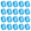 PATIKIL バドミン トンラケットハンドルグリップリング 20個セット ラケット修理リンググリップバンド ラバーリング 非滑り 吸水性オーバーグリップ ブル...
