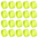 PATIKIL バドミン トンラケットハンドルグリップリング 20個パックラケット固定リンググリップバンドゴムリングノンスリップ吸収性オーバーグリップ イエロー