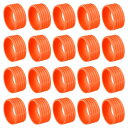 PATIKIL バドミン トンラケットハンドルグリップリング 20個パック ラケット固定リンググリップバンド ラバーリング 非滑り 吸水性オーバーグリップ オレ...