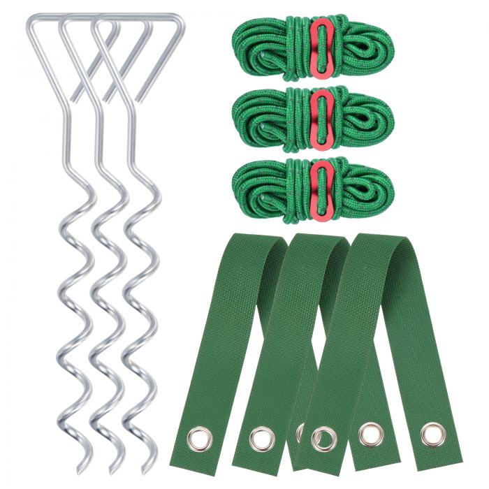 PATIKIL 木 支柱キット 1セット スパ イラル木 支柱とサポート 悪天候に対する若木 ため 3本 16